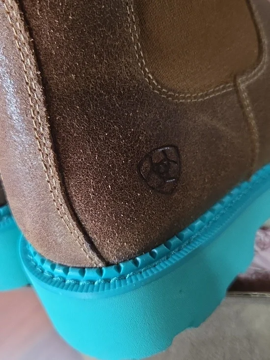 Ariat Fatbaby Twin Gore Wicker Turquoise Size 8.5 - Picture 10 of 15